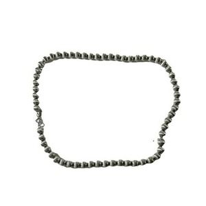 Vintage Crown Trifari Textured Silver Bead Necklace 21 inch